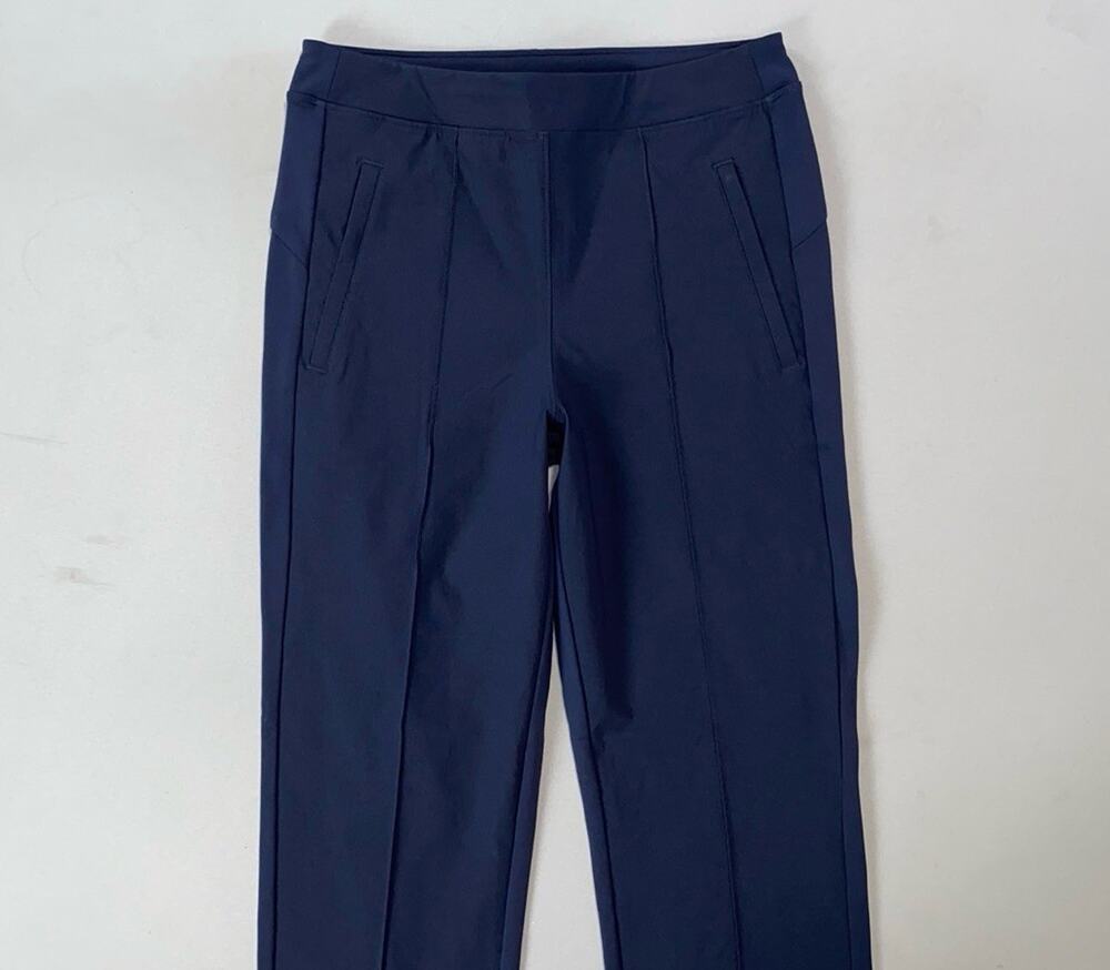 Athleta 467186 Women's Headlands Hybrid Pull On Stretch Nylon Pants. Navy, 6 EUC